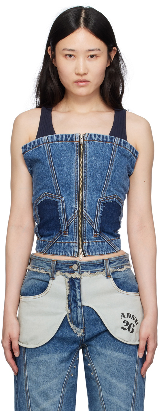 Andersson Bell Women's Camouflage Hand-Braided Waffle Tank