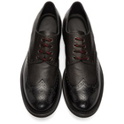 Alexander McQueen Black Pebble-Grained Derbys