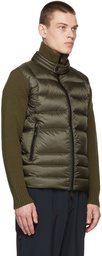 Moncler Grenoble Green Down Tricot Jacket