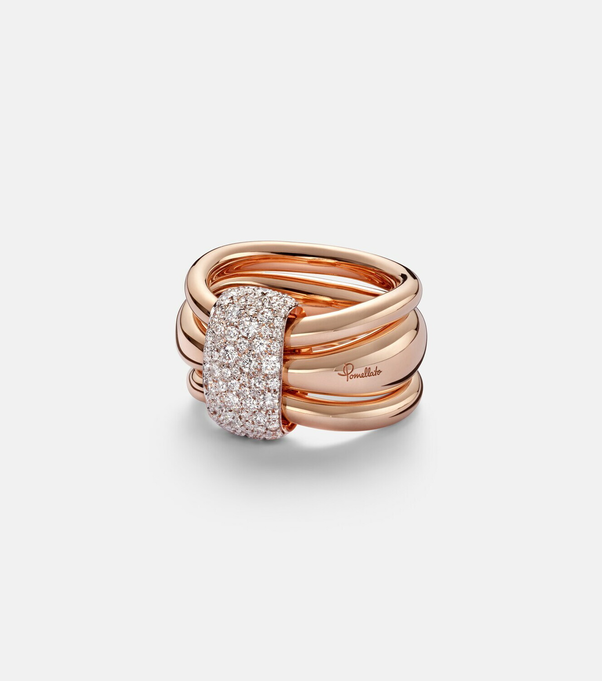 Pomellato Pomellato Together 18kt rose gold ring with diamonds