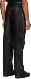 Alexander Wang Black Baggy Leather Pants
