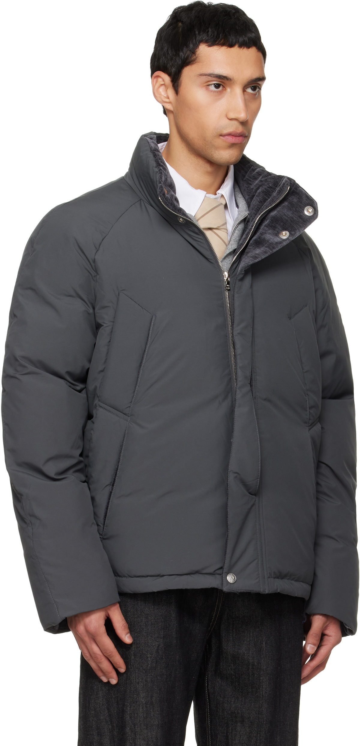 NULLUS Gray 8 Pocket Down Jacket NULLUS