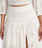 Alexandra Miro Serena broderie anglaise cotton maxi skirt