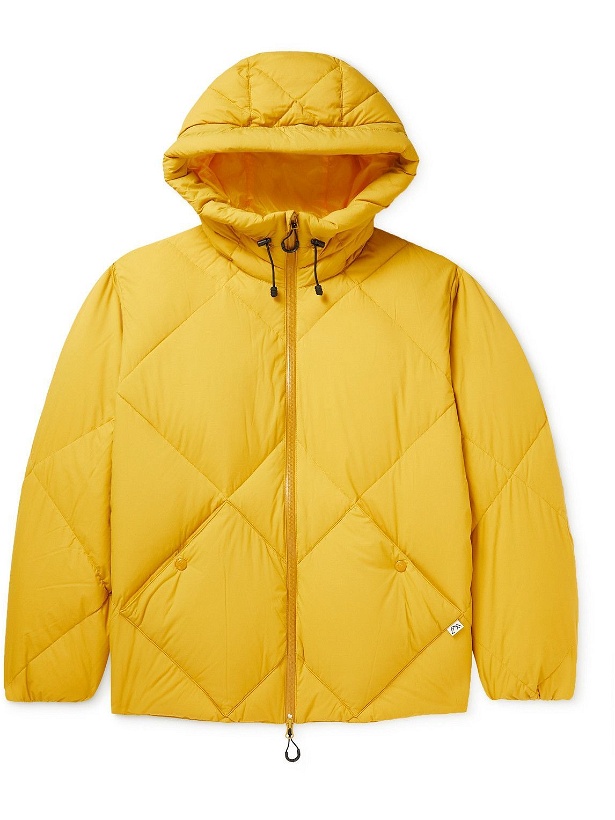 Photo: Comfy Outdoor Garment - Quilted Shell Hooded Down Jacket - Yellow