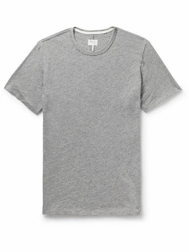 Photo: Rag & Bone - Classic Flame Slub Cotton-Jersey T-Shirt - Gray