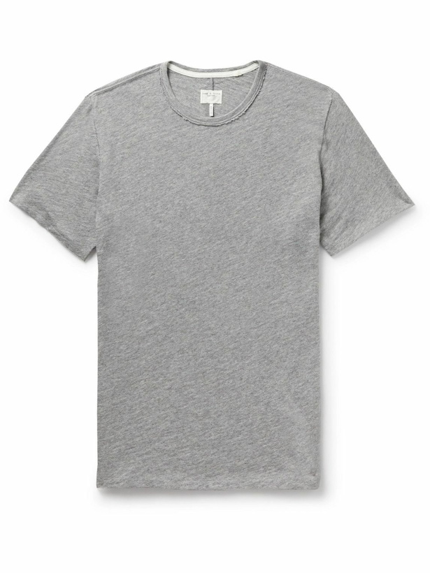 Photo: Rag & Bone - Classic Flame Slub Cotton-Jersey T-Shirt - Gray