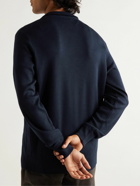 Loro Piana - Cashmere, Wool and Silk-Blend Half-Zip Sweater - Blue