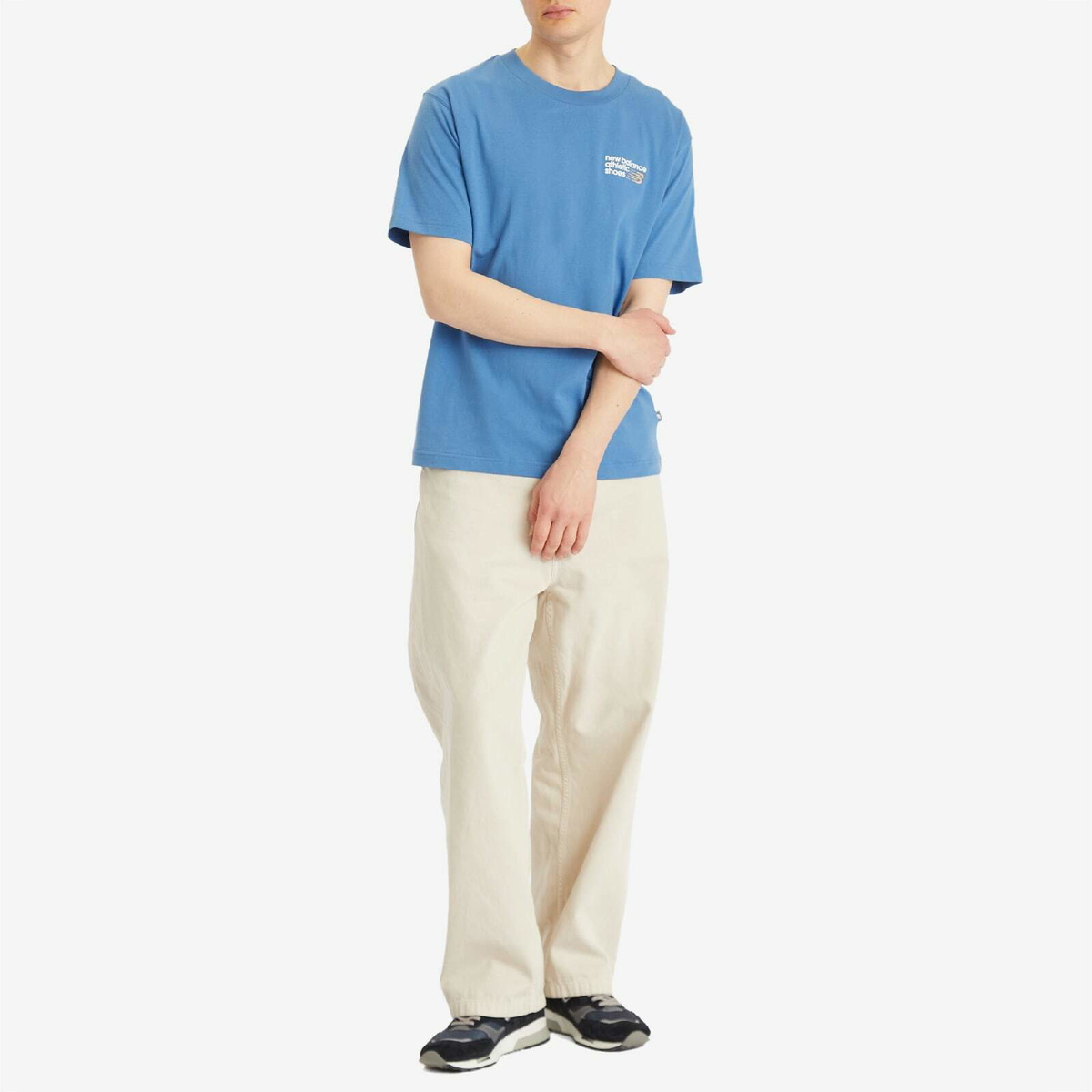 New Balance Athletics Premium Logo T-Shirt in Sea Stone New