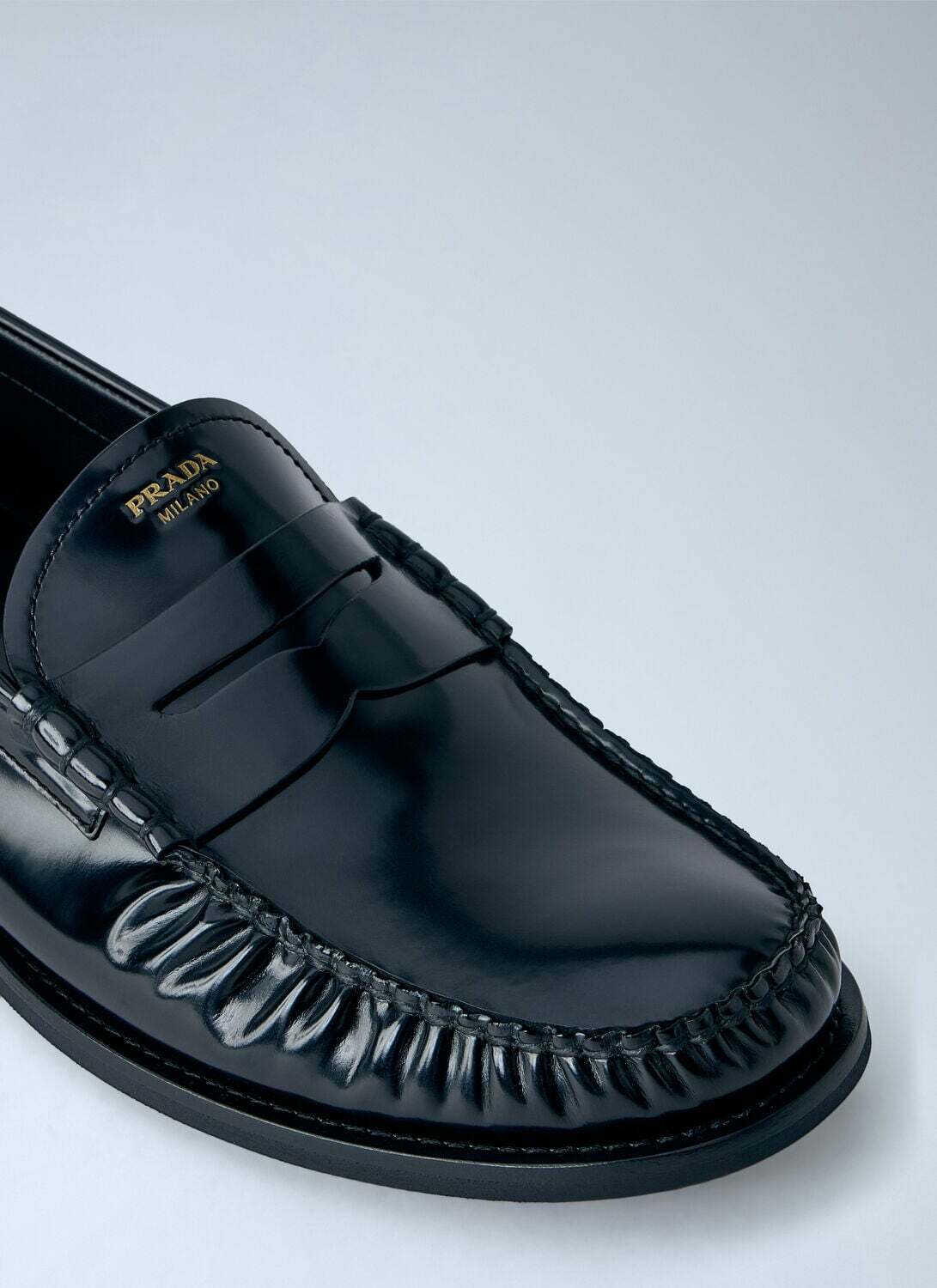 Prada Brushed Leather Loafers