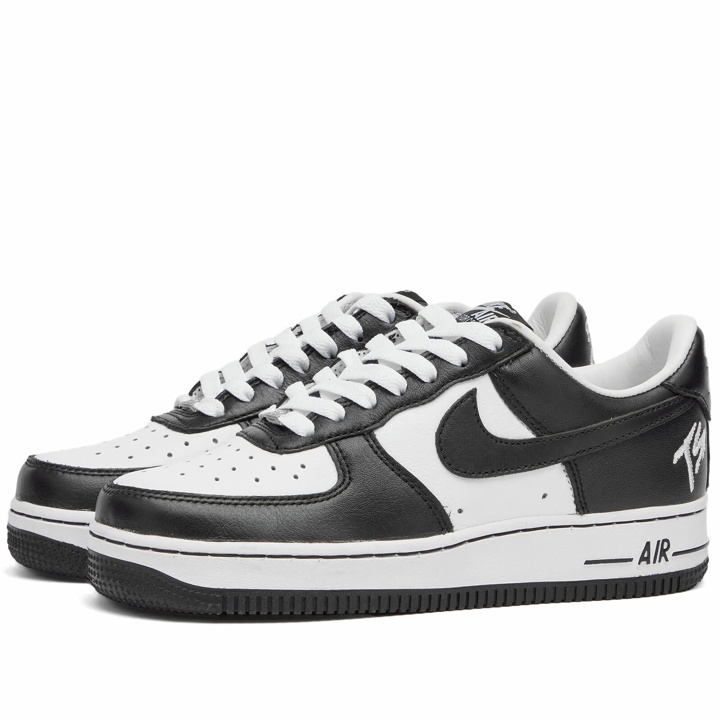 Photo: Nike Air Force 1 Low QS 'Terror Squad' Sneakers in White/Black