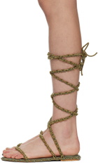 Isa Boulder SSENSE Exclusive Green Vine Sandals
