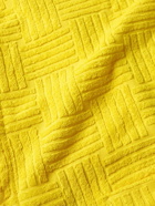 Bottega Veneta - Intrecciato Cotton-Terry Hooded Robe - Yellow
