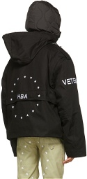 Hood by Air Black Veteran Insulated Embroidered Jacket