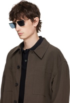 Jil Sander Silver Oliver Peoples Wireframe 'Edition 2' Sunglasses