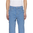 Mugler SSENSE Exclusive Blue Low Spiral Jeans