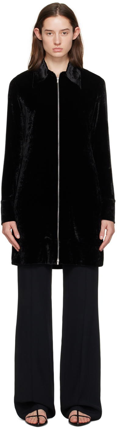 Jil Sander Black Zip Minidress