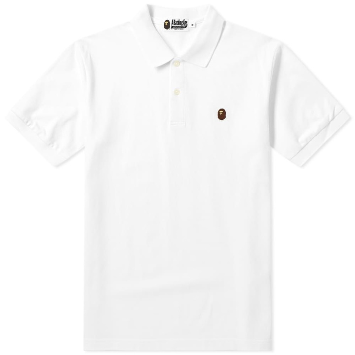 Photo: A Bathing Ape Silicone Head One Point Polo White