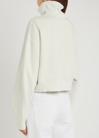 Agolde Bethan Cotton Half-zip Sweatshirt Grey