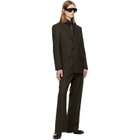 TOM FORD Brown Light Fresco Stripe Blazer
