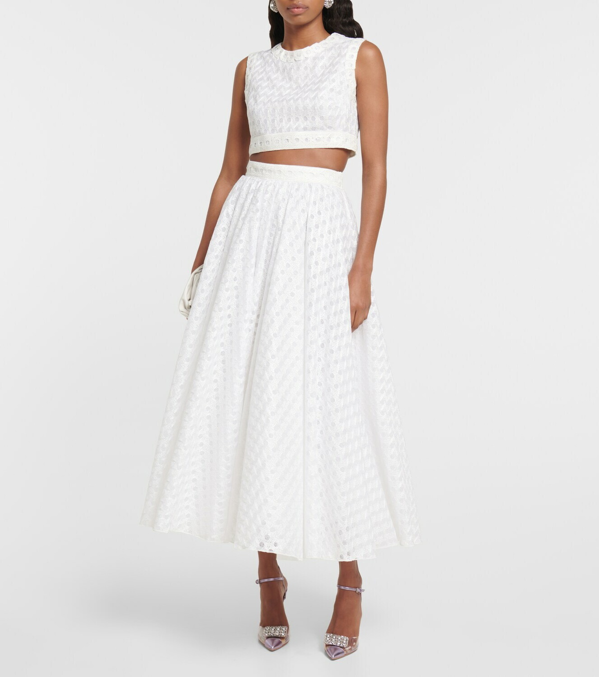 スカート Giambattista Valli Giambattista Valli Polyester Midi Skirt Giambattista Valli - Macramé midi skirt Giambattista Valli