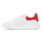 Alexander McQueen White and Red Court Trainer Sneakers