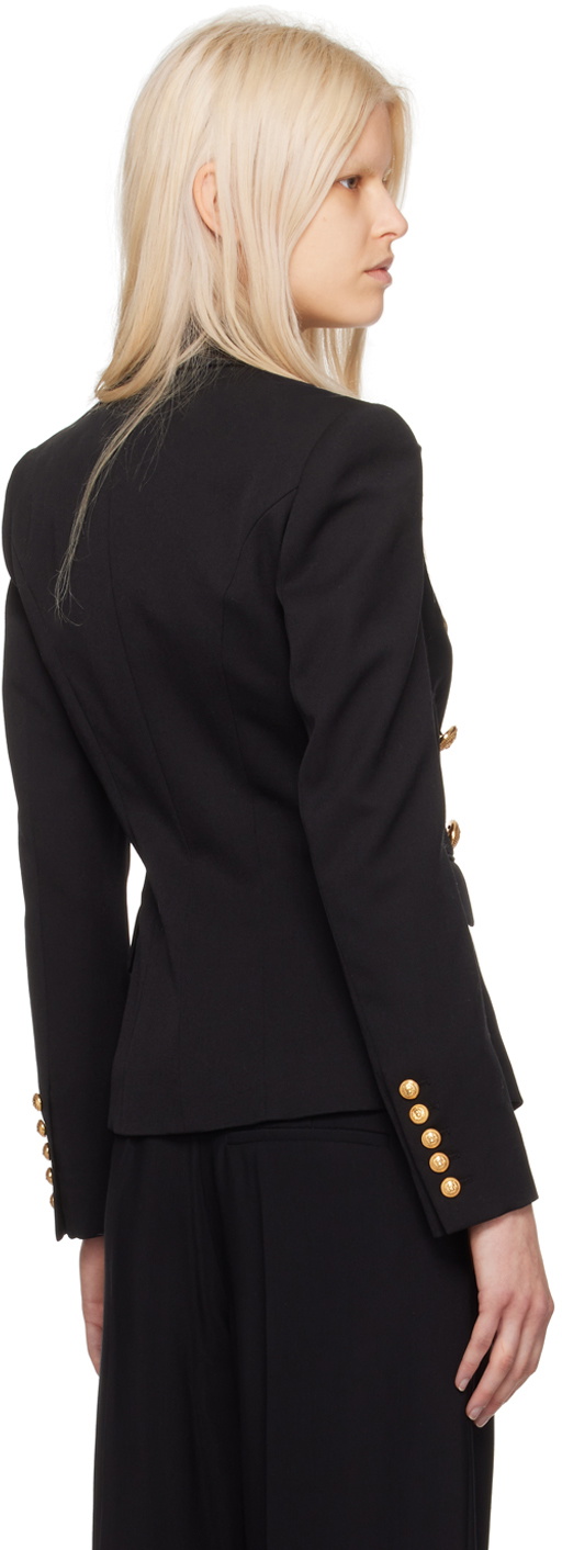 Obsidian Black Double-Breasted Blazer