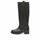 Samsøe Samsøe Women's Sabrenta Knee High Buckled Boots in Black Olive
