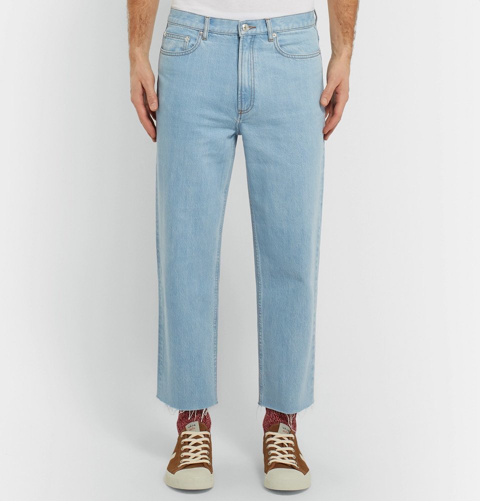 A.P.C. - Alan Cropped Distressed Denim Jeans - Blue A.P.C.