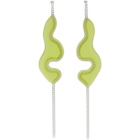 Vanessa Schindler Green Single Chain Earrings