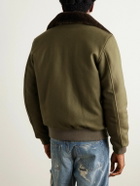 Golden Bear - Shearling-Trimmed Padded Wool-Felt Bomber Jacket - Green
