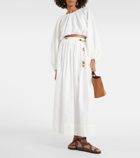 Faithfull x Monikh Oliveria silk and cotton maxi skirt
