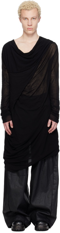 Photo: Julius Black Drop Neck Drape T-shirt