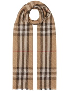BURBERRY - Check Motif Wool And Silk Blend Scarf