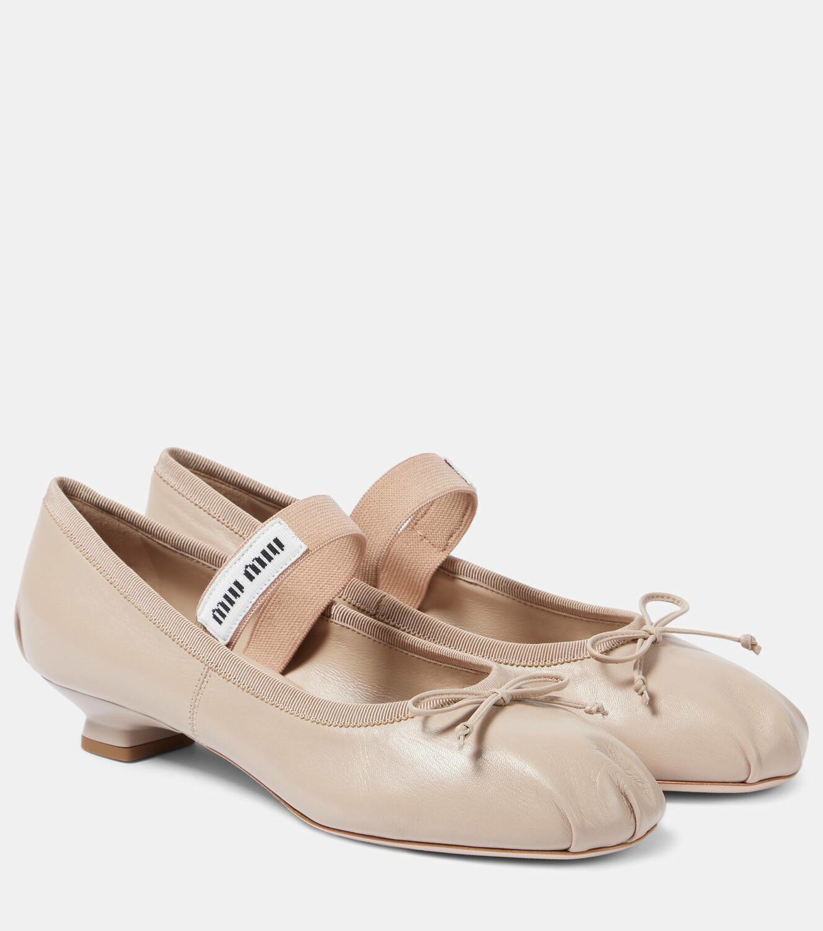 Miu Miu Mj leather ballet flats Miu Miu