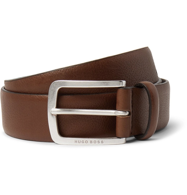 Photo: Hugo Boss - 4.5cm Brown Jor Leather Belt - Brown