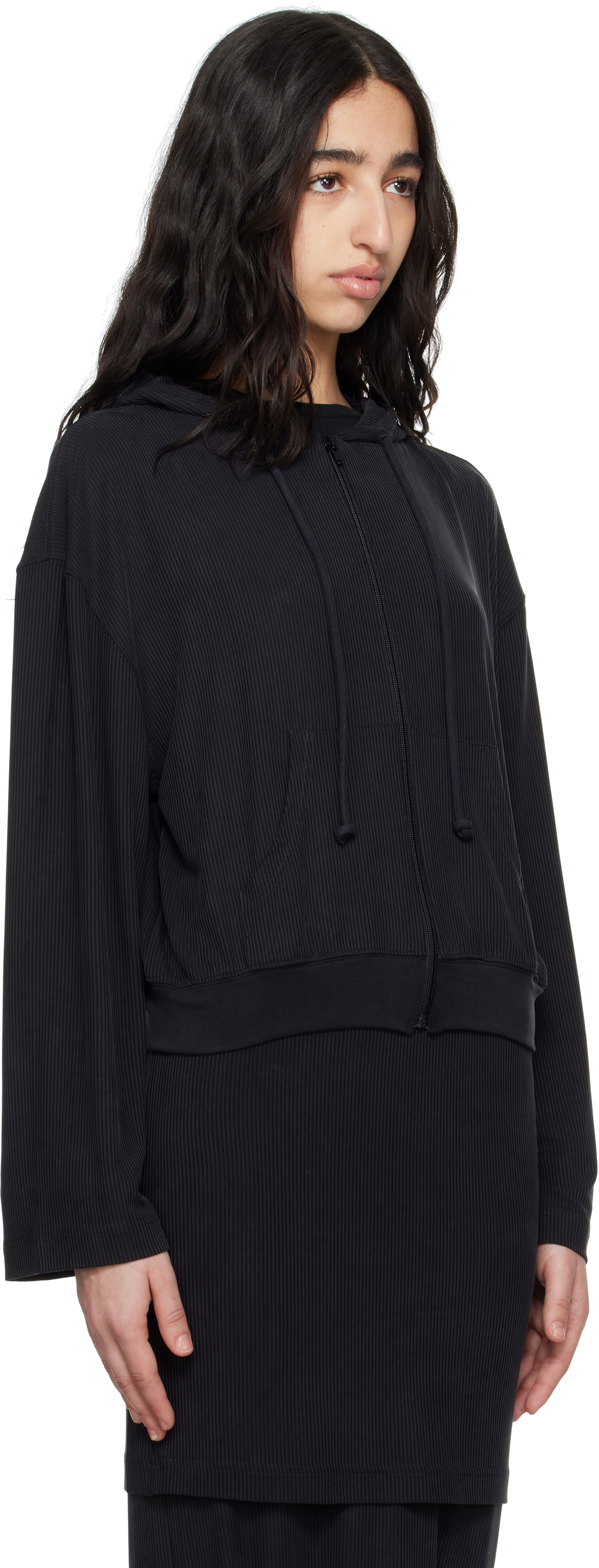 ALAINPAUL Black Zip-Up Hoodie