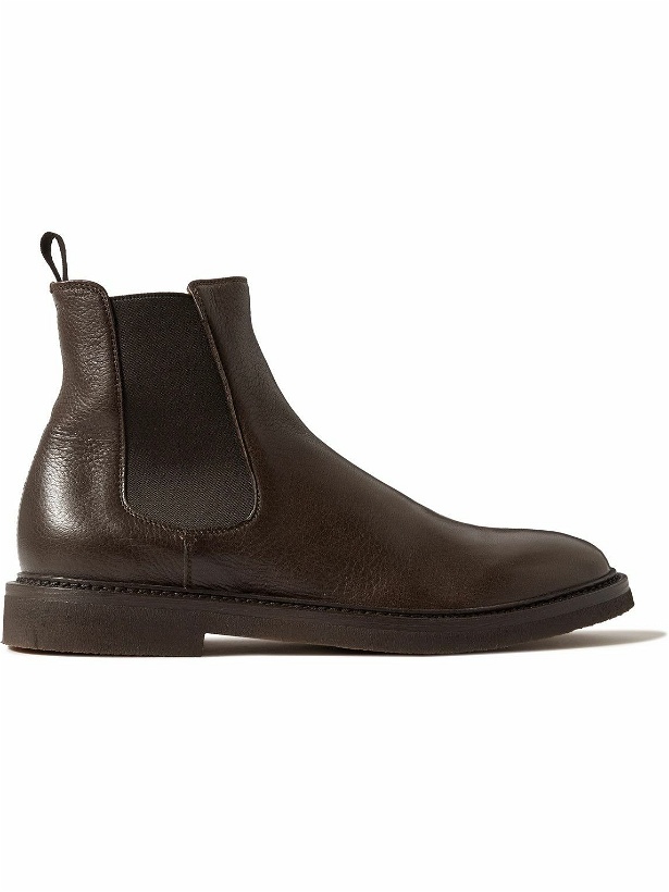 Photo: Officine Creative - Hopkins Full-Grain Leather Chelsea Boots - Brown