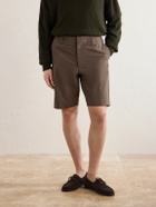 NN07 - Billie Straight-Leg Striped Seersucker Shorts - Brown