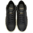 Saint Laurent Black Glitter Stars Court Classic Sneakers