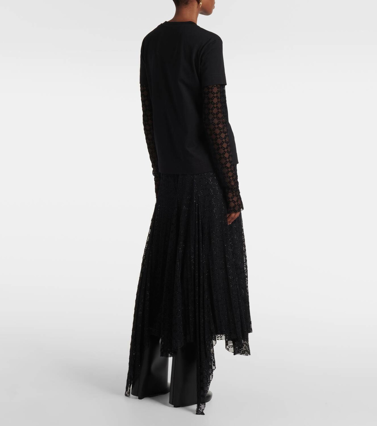 Givenchy Monogram 72 Glitter layered cotton T-shirt