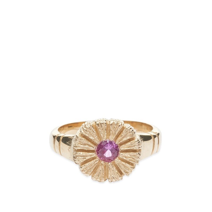Photo: Bleue Burnham Women's Flower Press Ring in Pink