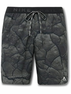 Nike Running - Trail Stride Printed Dri-FIT Shorts - Black