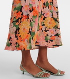 Rixo Cathy floral crêpe midi dress