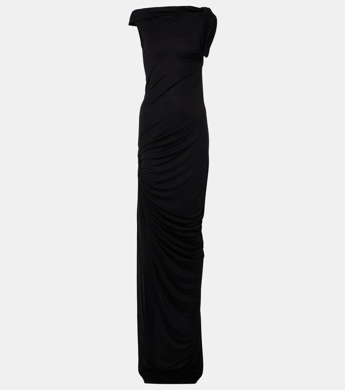 Rick Owens Lilies one-shoulder draped maxi dress Rick Owens