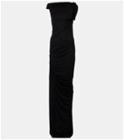Rick Owens Lilies one-shoulder draped maxi dress