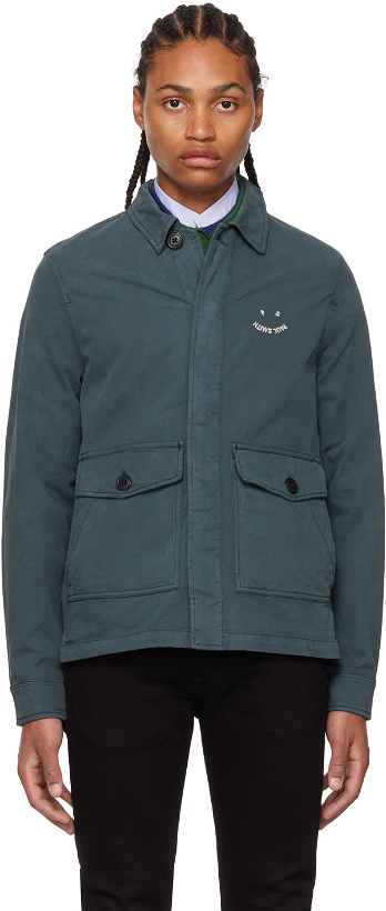 Photo: PS by Paul Smith Blue Embroidered Jacket
