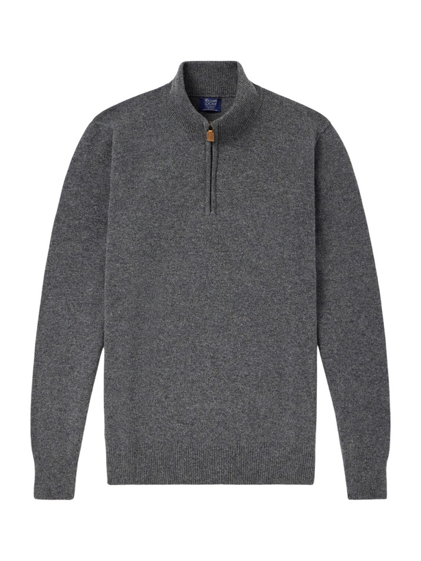 Photo: William Lockie - Wool Half-Zip Sweater - Gray