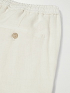 Ralph Lauren Purple label - Straight-Leg Linen Drawstring Trousers - White