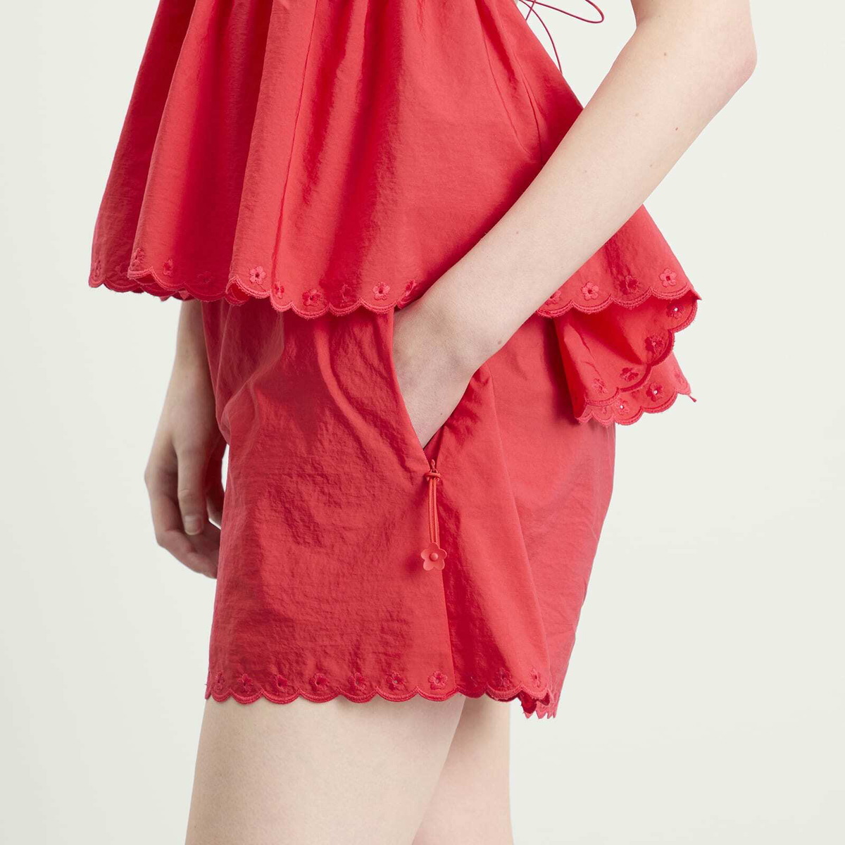 Cecilie Bahnsen Women's Blossom Shorts in Red