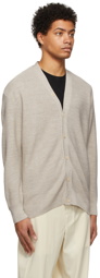 Lemaire Grey Merino Wool Cardigan